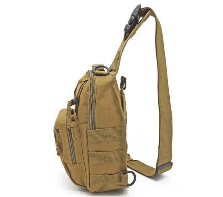 Тактическая нагрудная сумка Primo Sling однолямочная через плечо - Khaki Primo PR-SLING-KHK Хаки - изображение 2