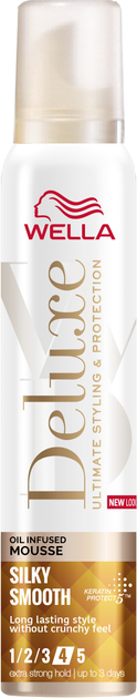 Мусс для волос Wella Deluxe Шелковая гладкость 200 мл (3614229717082 ...
