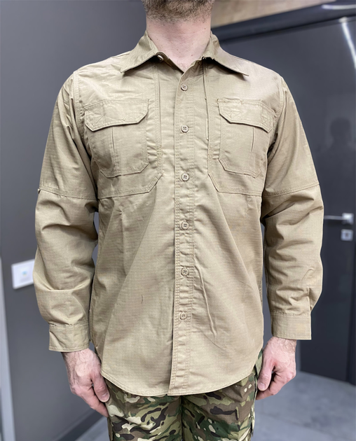 Армейская тактическая рубашка Yakeda Койот M - зображення 1