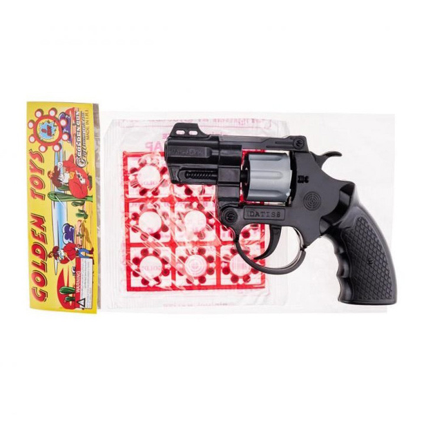 Игрушечный револьвер с пистонами "DATIS" Golden Gun 119GG – фото ...