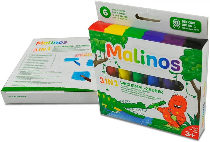 Kredki woskowe Malinos Wachsmal-Zauber 3 w 1 6 szt (MA-301036) (4260631423883) - Zdjęcie 4 Kredki woskowe Malinos Wachsmal-Zauber 3 w 1 6 szt (MA-301036) (4260631423883) - obraz 4