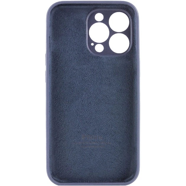Чехол Silk Full Camera Protective (AA) для Apple iPhone 14 Pro Max (6.7") Темно-синий / Midnight blue Без бренда - изображение 2