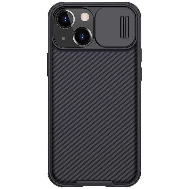 Карбоновая накладка Nillkin CamShield Pro для Apple iPhone 14/13 (6.1") Black - изображение 5