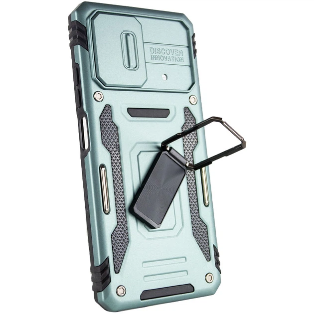 Ударопрочный чехол Camshield Army Ring для Xiaomi Poco X5 Pro 5G / Note 12 Pro 5G Зеленый / Light Green Без бренда - Фото 4 Ударопрочный чехол Camshield Army Ring для Xiaomi Poco X5 Pro 5G / Note 12 Pro 5G Зеленый / Light Green Без бренда - изображение 4