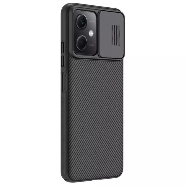 Карбоновая накладка Nillkin Camshield (шторка на камеру) для Xiaomi Poco X5 5G / Redmi Note 12 5G Черный / Black - Фото 5 Карбоновая накладка Nillkin Camshield (шторка на камеру) для Xiaomi Poco X5 5G / Redmi Note 12 5G Черный / Black - изображение 5