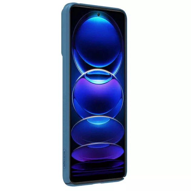 Карбонова накладка Nillkin Camshield (шторка на камеру) для Xiaomi Poco X5 5G / Redmi Note 12 5G Синій / Blue - зображення 4