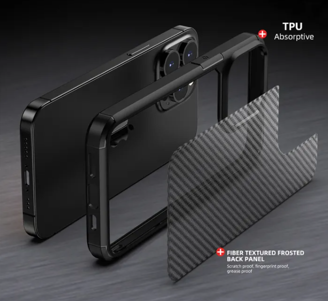 Протиударний чохол для iPhone 14 Ipaky Comely Series Силікон+Пластик Black - зображення 3