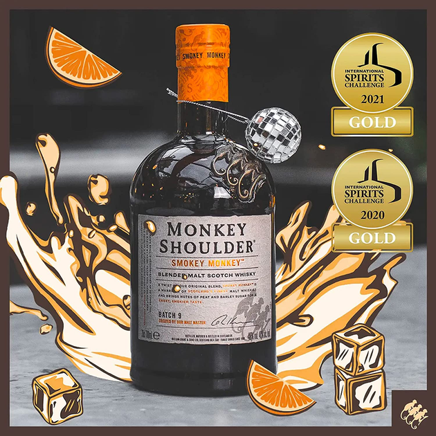 Виски Monkey Shoulder Smokey 0.7 л 40% (5010327655628) – фото, отзывы ...