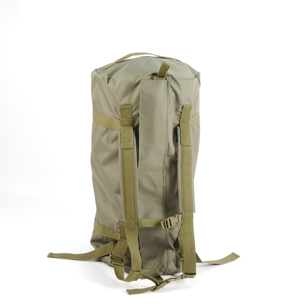 Універсальна сумка-баул тактична 80 літрів, військовий водовідштовхувальний баул із щільної тактичної тканини Kiborg Олива - зображення 2