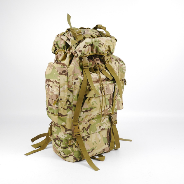 Універсальний рюкзак тактичний 80 літрів, військовий водовідштовхувальний рюкзак із щільної тактичної тканини Мультикам - зображення 1