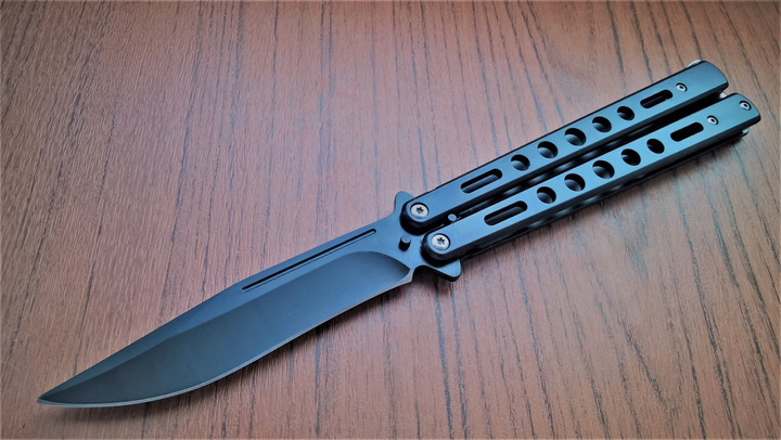 Нож Бабочка Складной Черный Высококачественная сборка - изображение 2