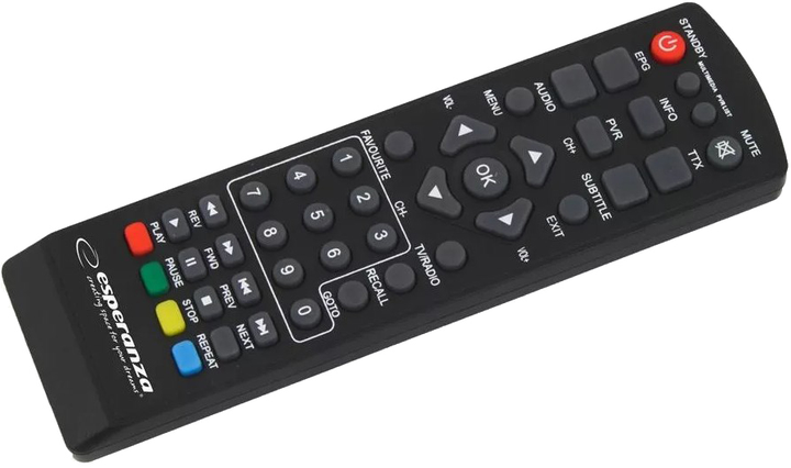 Tuner cyfrowy dekoder telewizji naziemnej Esperanza EV106R Dekoder TV Kabel Czarny (5901299957776) - obraz 4