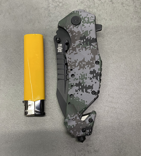 Складной армейский нож Skif Plus Predator, серый Пиксель, нержавеющая сталь, складной нож для военных - изображение 2