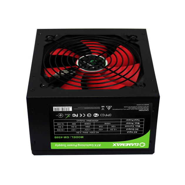 Коробочний блок живлення ATX GameMax GM-450 із кабелем ATX 12В. - Фото 1 Коробочний блок живлення ATX GameMax GM-450 із кабелем ATX 12В. - изображение 1