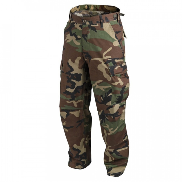 Штани (Бавовна Ріпстоп) BDU - Cotton Ripstop Helikon-Tex US Woodland XXL/Regular Тактичні чоловічі - зображення 1