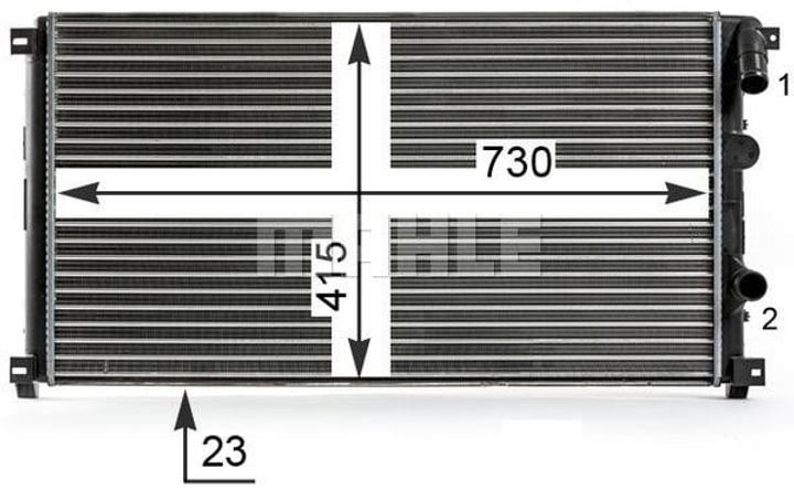 Радиатор охлаждения двигателя Master/Movano II 1.9/2.5/dCi 00> (730x388x26) MAHLE (CR13000S) - изображение 1