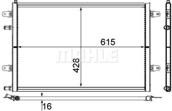 Радіатор охолодження A6 3.0 08-11 MAHLE (CIR10000P) - зображення 2