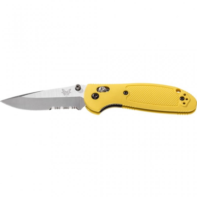 Ніж Benchmade "Pardue Griptilian Mini" Plain + Serrator, Yellow (556S-YEL) - зображення 1