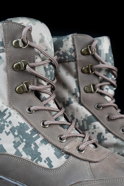 Берцы тактические мужские Light Boots 43 (28.5 см) Весна/Лето Кожа с Кордурой ботинки легкие (Пиксель) - изображение 2