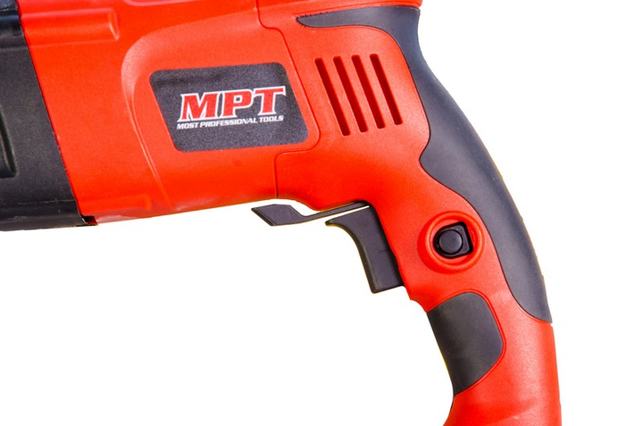Перфоратор MPT PROFI SDS-PLUS 26 мм 800 Вт 900 об/мин 4850 уд/мин 3 Дж 3 режима аксессуары 5 шт кейс MRHL2607 - изображение 6