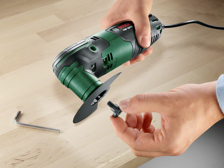 Реноватор (Многофункциональный инструмент) Bosch PMF 220 CE, регулятор скорости, Constant electronic, комплект полотен, чемодан (0603102020) - Фото 10 Реноватор (Многофункциональный инструмент) Bosch PMF 220 CE, регулятор скорости, Constant electronic, комплект полотен, чемодан (0603102020) - изображение 10