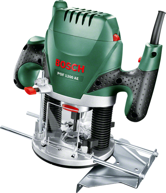 Фрезер Bosch POF 1200 AE, регулятор швидкості, 1200Вт, пазова фреза 8мм, перехідних до пилососа, 3 цанги, ключ , картонна упаковка (060326A100) - Фото 16 Фрезер Bosch POF 1200 AE, регулятор швидкості, 1200Вт, пазова фреза 8мм, перехідних до пилососа, 3 цанги, ключ , картонна упаковка (060326A100) - зображення 16