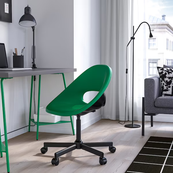 Офісне крісло ELDBERGET / MALSKAR IKEA 194.444.22 зелений - Фото 2 Офісне крісло ELDBERGET / MALSKAR IKEA 194.444.22 зелений - изображение 2