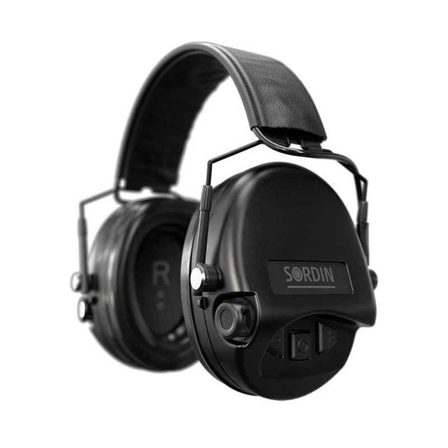 Професійні активні тактичні навушники Sordin Supreme MIL AUX SFA Slim HB PVC Чорний 74508-04-С - зображення 1