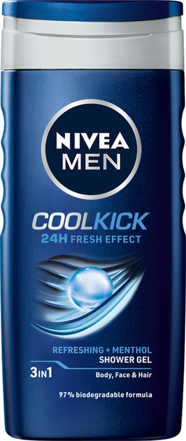 Акція на Гель для душу NIVEA MEN Cool Kick 250 мл (4005808196531/4006000009339) від Rozetka