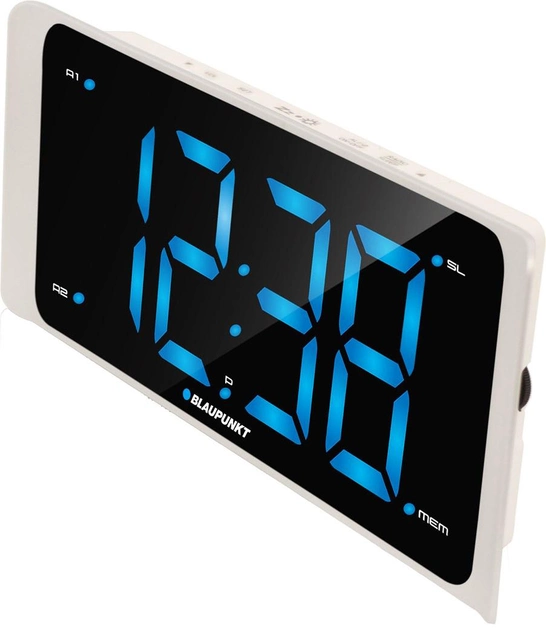 Радіоприймач Blaupunkt Digital alarm clock Black, White (CR16WH) - зображення 2