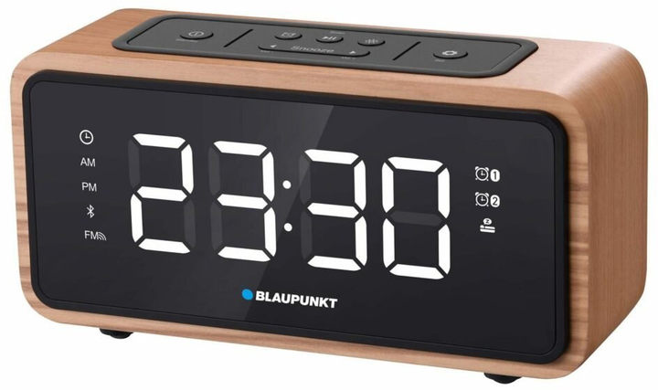 Радіоприймач Blaupunkt Bluetooth Radio Alarm Clock light wood (CR65BT) - зображення 2