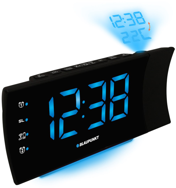 Odbiornik radiowy Blaupunkt Cyfrowy budzik Czarny (CRP81USB) - obraz 4