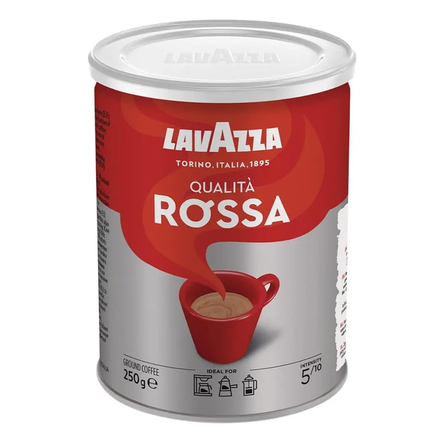 Кофе молотый Lavazza Qualita Rossa 250 г в банке - Фото 1 Кофе молотый Lavazza Qualita Rossa 250 г в банке - изображение 1