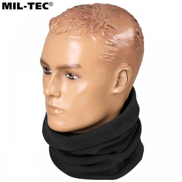 Флісовий горловий шарф Mil-Tec® Black - зображення 2