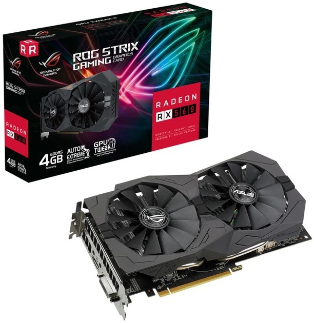 Відеокарта Asus Radeon RX 560 GAMING (ROG-STRIX-RX560-4G-V2-GAMING