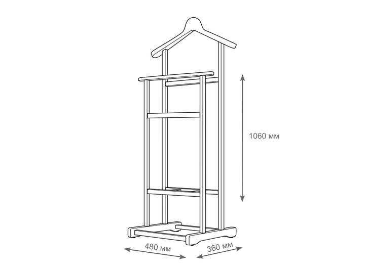 Вешалка для одежды из дерева и не нужно ничего выдумывать