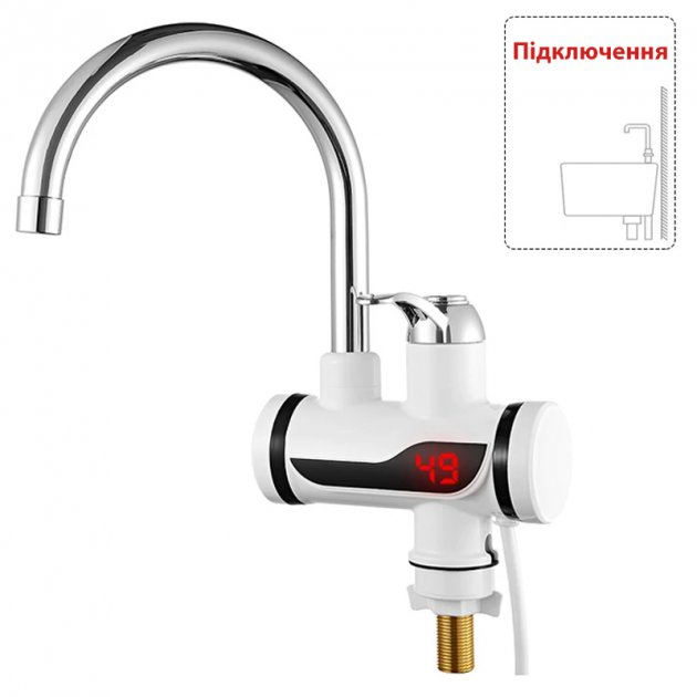 Водонагреватель проточный электрический на кран Kubas c LCD дисплеем ...