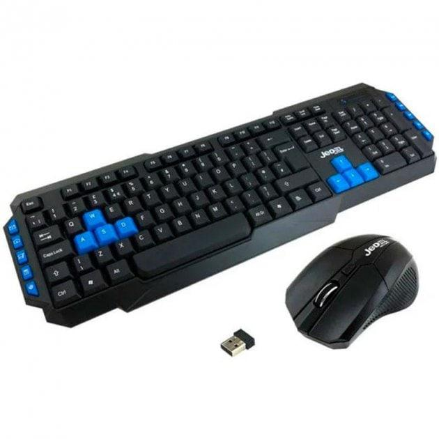 Комплект беспроводная клавиатура + мышка JEDEL WS880 Black – фото ...