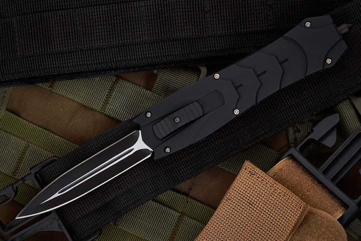 Нож Выкидной Фронтальный со Стеклобоем Black DU39 - изображение 2