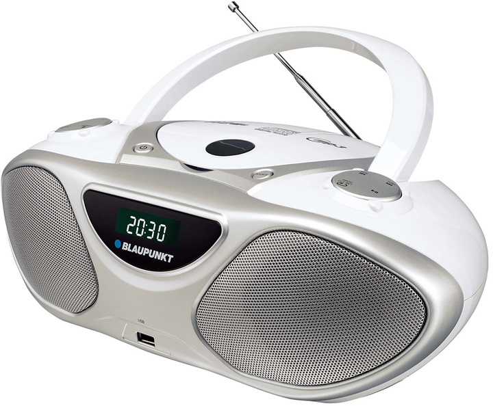 Odbiornik radiowy Blaupunkt Odtwarzacz CD Nagrywarka CD Srebrny, Biały (BB14WH) - obraz 3