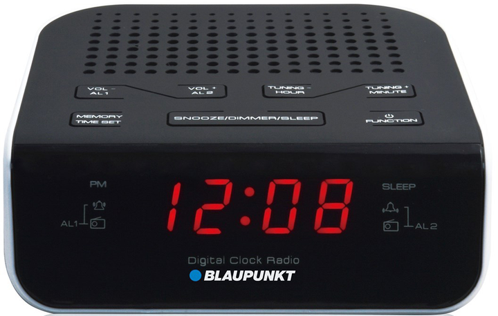 Odbiornik radiowy Blaupunkt Radio Clock Czarny, Biały (CR5 WH) - obraz 2