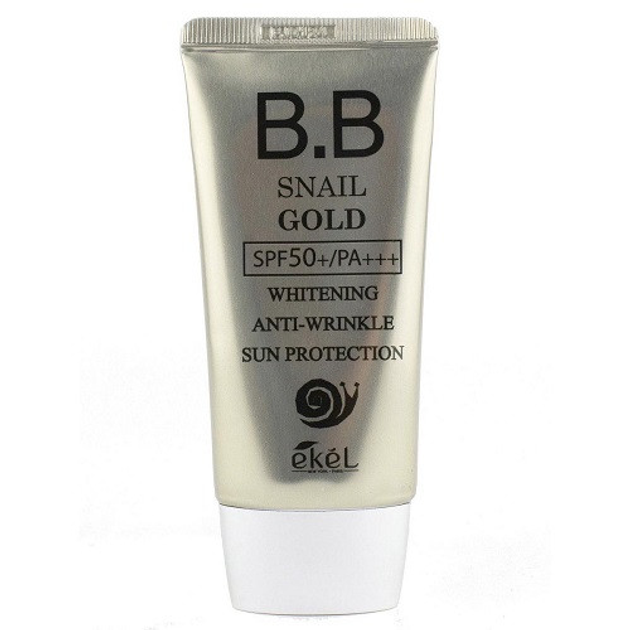Антивозрастной осветляющий крем для лица Ekel Snail Gold BB Cream SPF50 ...