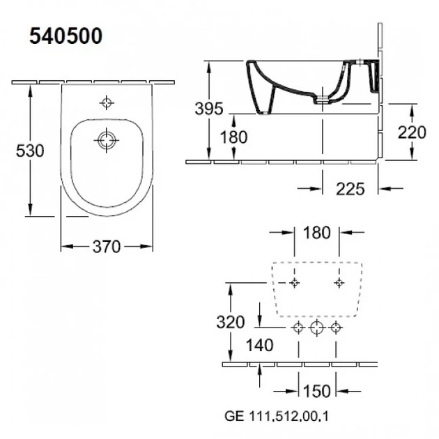 Биде подвесное Villeroy and Boch Avento 54050001 - изображение 2