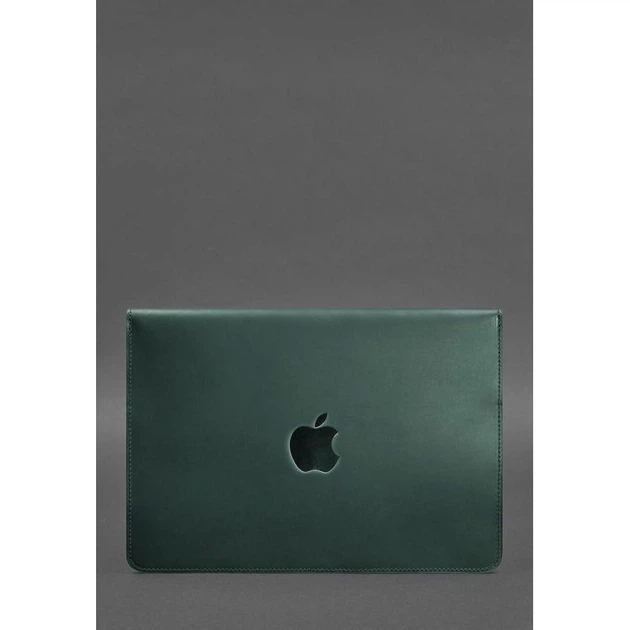 Кожаный чехол-конверт на магнитах для MacBook 13 Зеленый Crazy Horse 4042764 - изображение 2