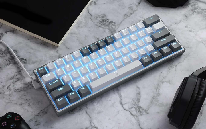 Клавиатура проводная Redragon K617 FIZZ / White and Grey RGB 60% – фото ...