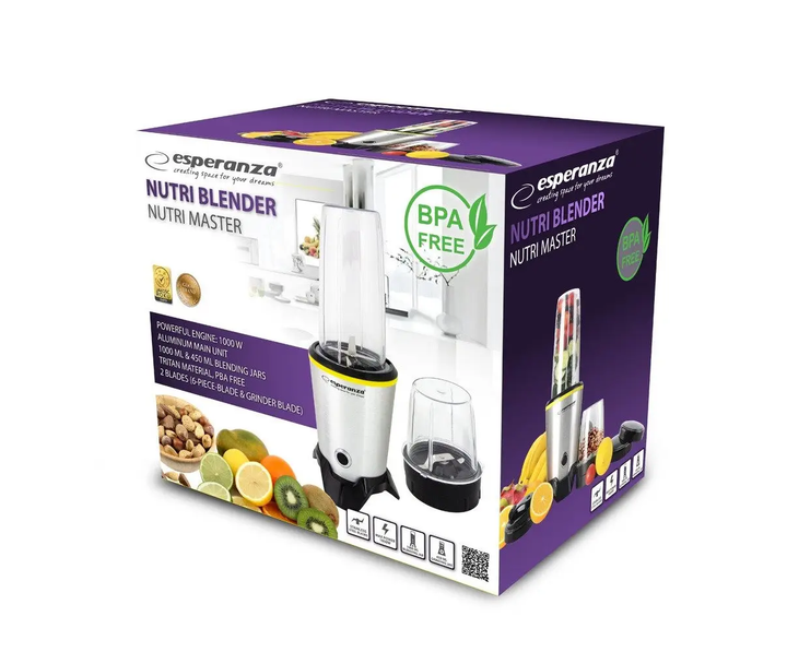 Блендер Esperanza NUTRI MASTER NutriBlender EKM028 серебристый - изображение 6