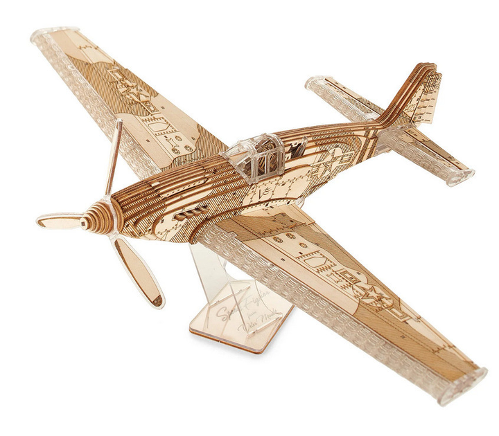 Сборная модель самолета, деревянный конструктор Истребитель