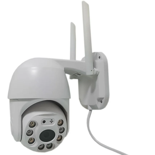Камера зовнішнього відеоспостереження Visio CAM-6-IP Wi-Fi поворотна відеокамера вулична 2.0mp, 360°/90° з ІЧ підсвічуванням, вологозахист Білий+Карта пам'яті 32Гб - зображення 3