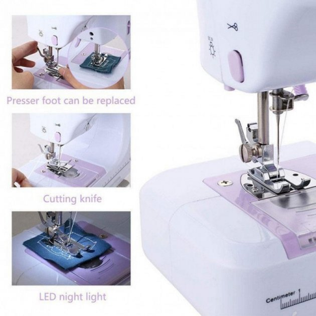 Швейная машинка Sewing Machine 505/1250 электрическая портативная строчки с реверсом педалью - изображение 5