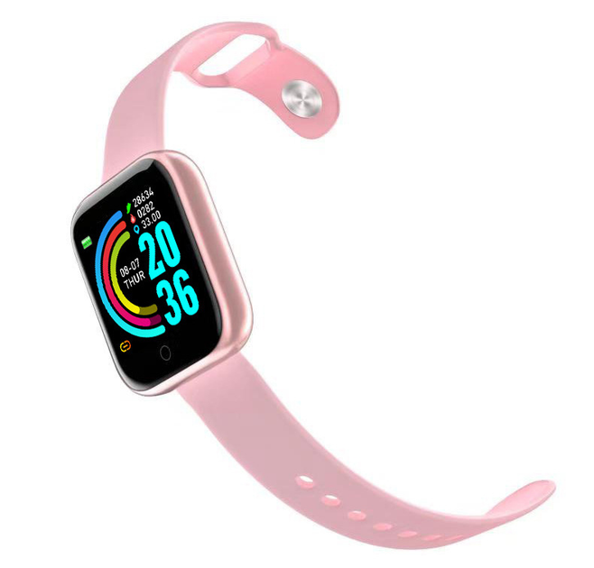 Смарт годинник Smart watch SWY68S розумний браслет з функціями фітнес трекера, вологозахистом, пульсометром та крокоміром Рожевий - зображення 5
